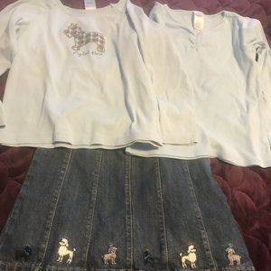 GYmboree my best friend shirts bonus skirt 5 6 PLY
